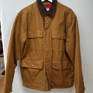 Men's Brown Jacket with Corduroy Collar